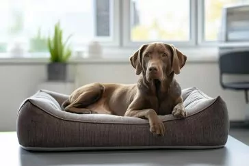 Ortopedisk hundeseng med glidelås og tykk pute