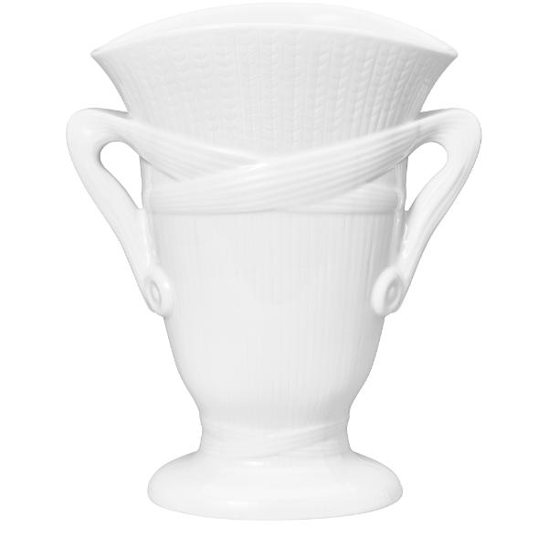 Vase i Swedish Grace-serien med mønster av hveteaks, 26 cm høy