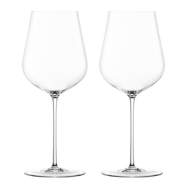 To munnblåste rødvinsglass i krystallklart Tritan-glass